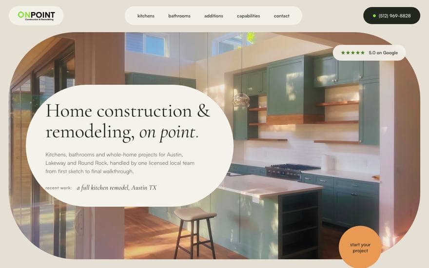 Professional services homepage concept