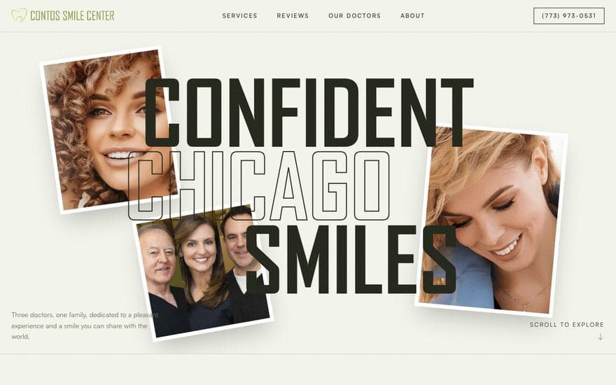 Dentistry homepage concept