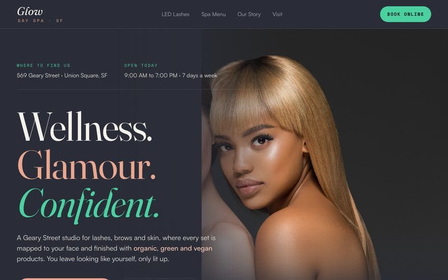 Med spa homepage concept