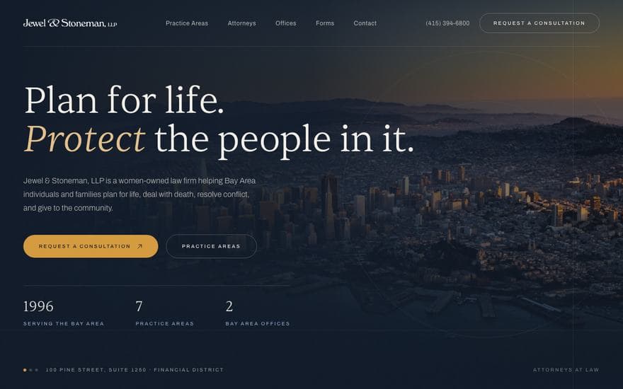 Law homepage concept