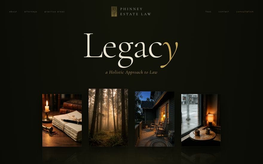 Law homepage concept