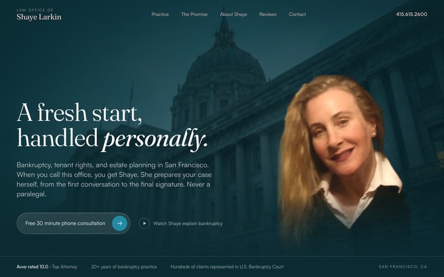 Law homepage concept