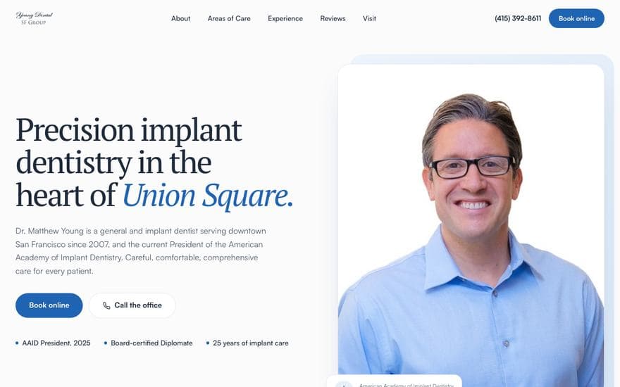 Dentistry homepage concept
