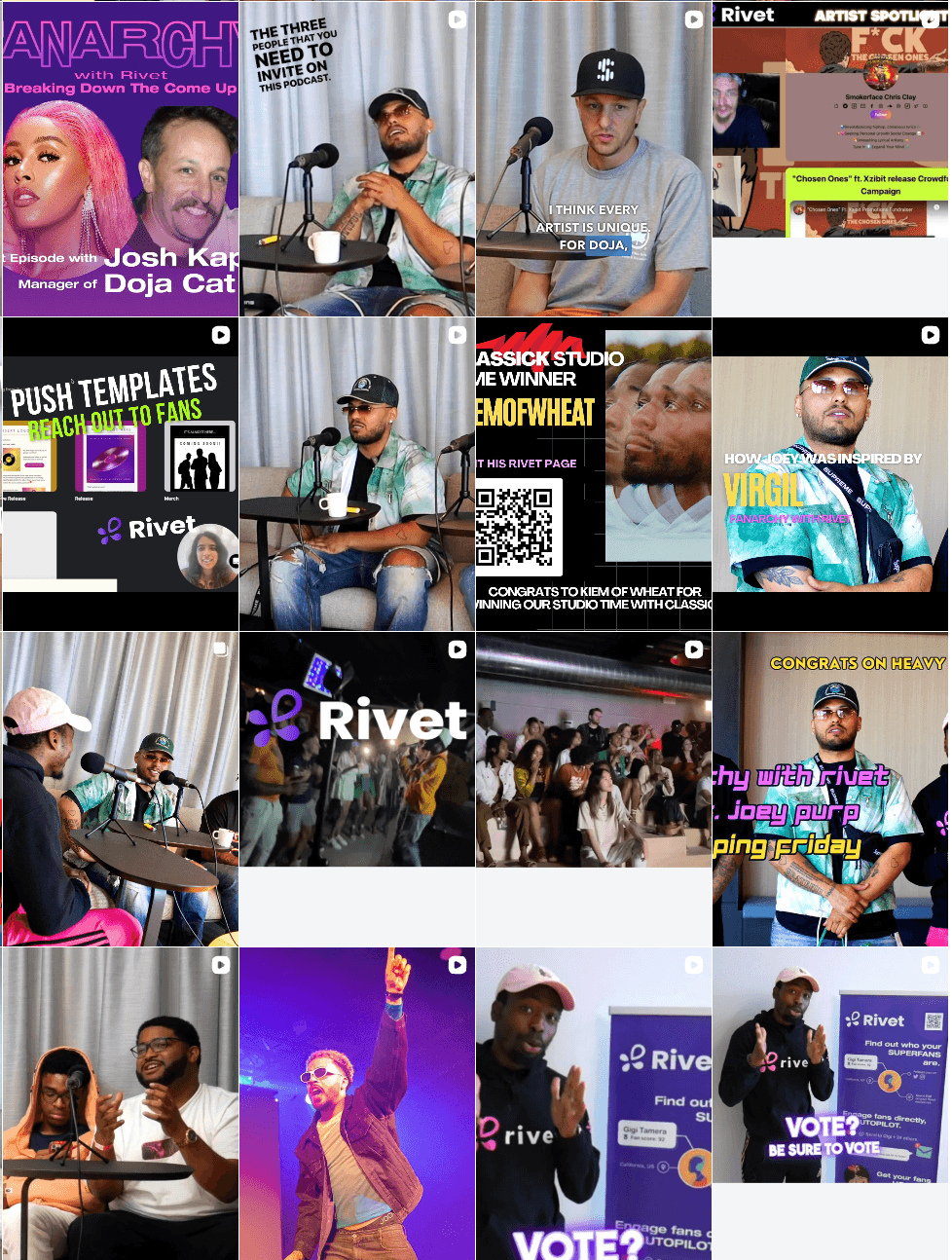 Rivet Instagram feed