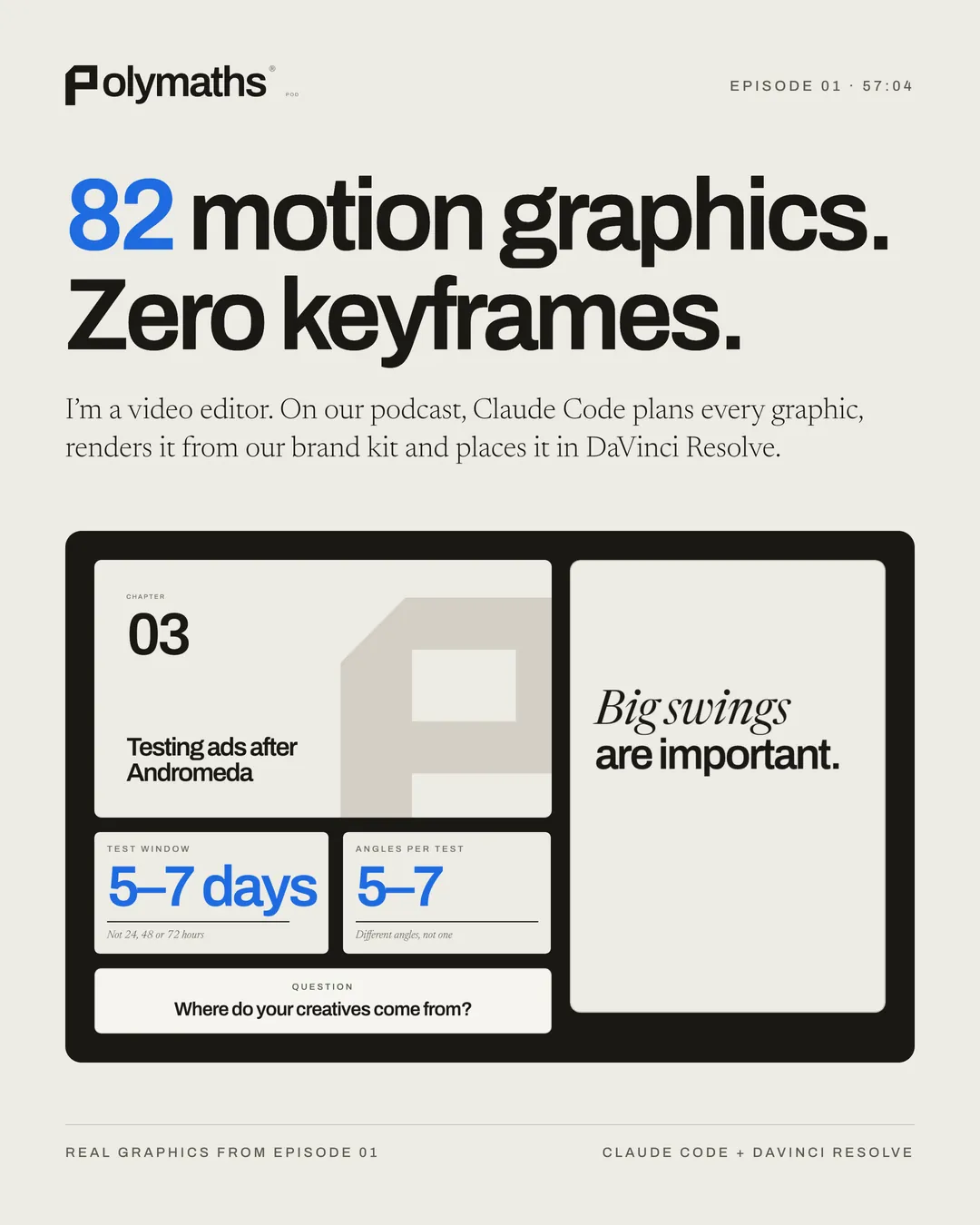 82 motion graphics, zero keyframes