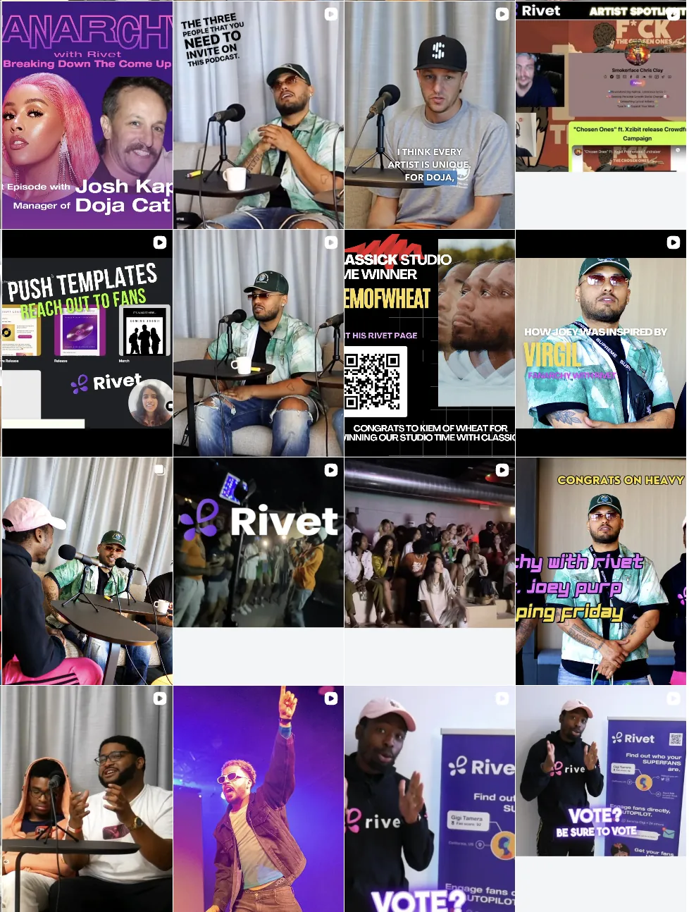 Rivet Instagram feed