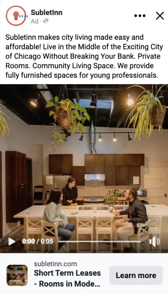 Sublet Inn image ad