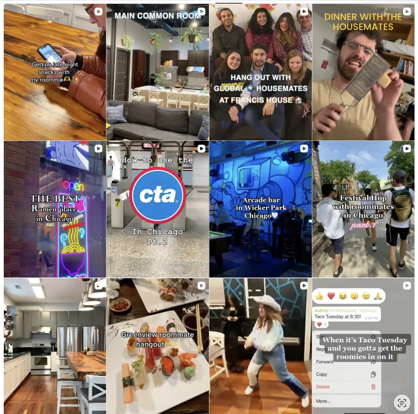 Sublet Inn Instagram feed